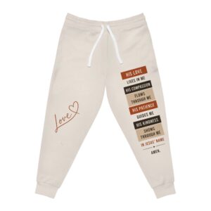 Christian Faith Joggers — 'His Love' Inspirational Athletic Sweatpants