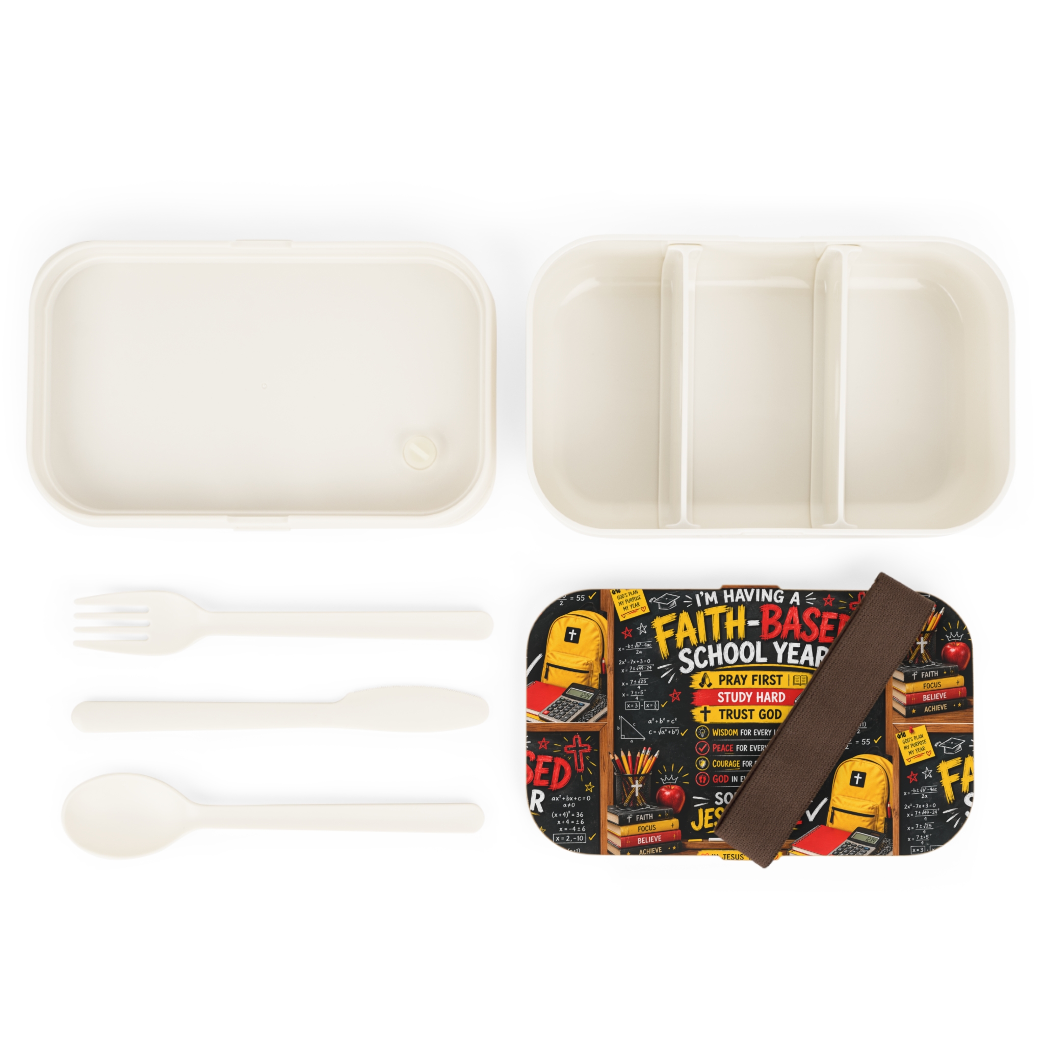 Faith-Based Bento Lunch Box — 'I'm Having a Faith-Based School Year' Christian Kids Lunchbox - Image 3