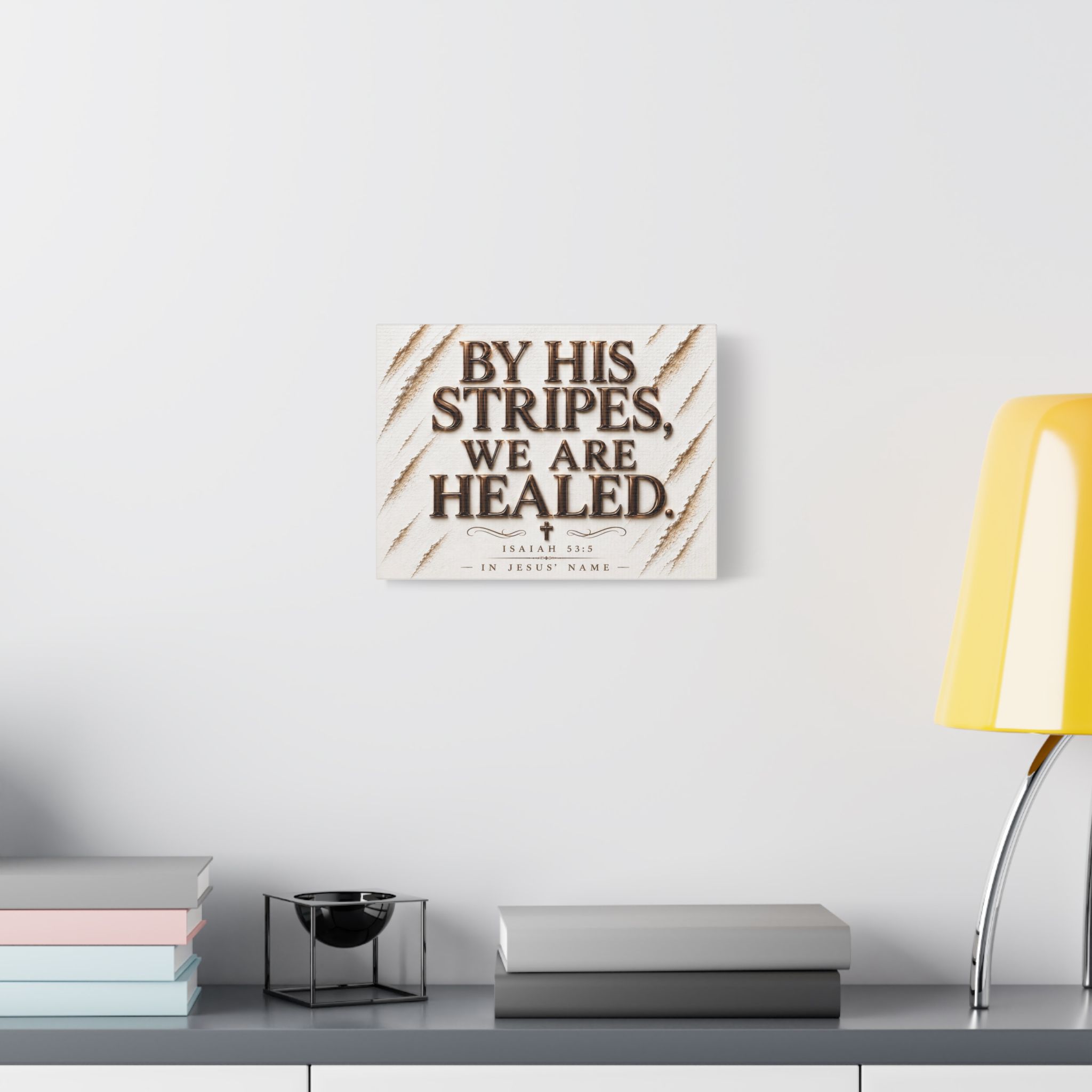 By His Stripes We Are Healed – Isaiah 53:5 Stretched Canvas - Image 7