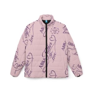 Pink  ABBA Father Women’s Puffer Jacket — ’ Heart Design