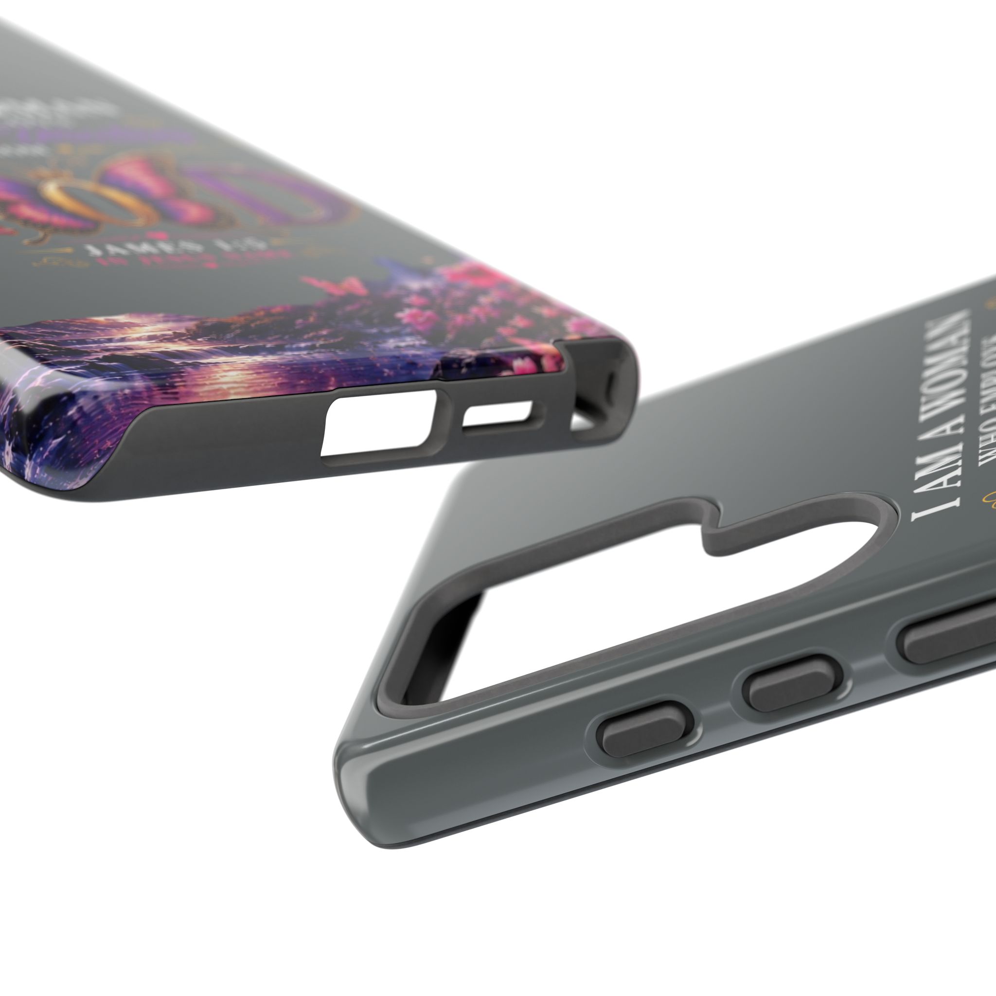“I Am a Woman Who Employs Answers & Wisdom from God” Butterfly Design phone case - Image 146