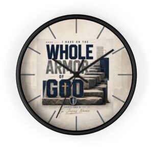Wall Clock — "Whole Armor of God" faith inspired Clock
