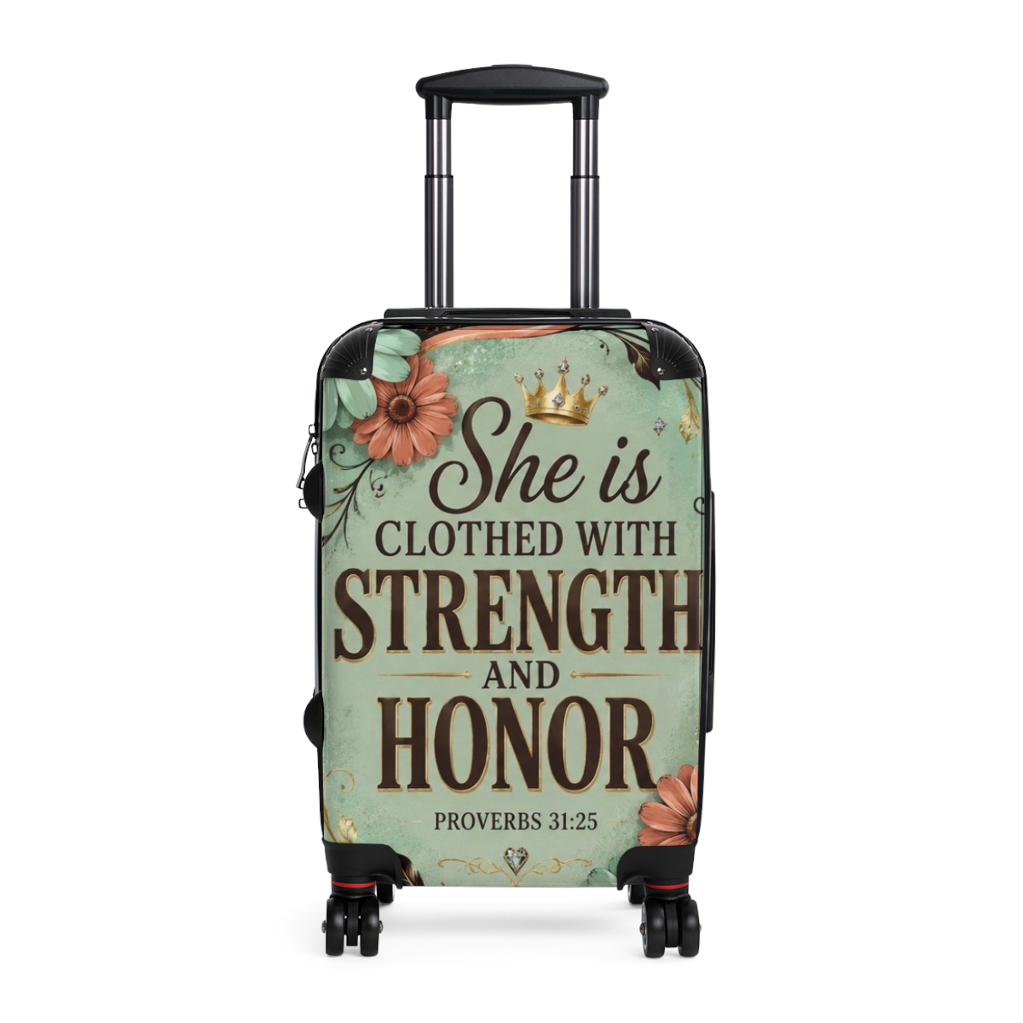 She Is Clothed With Strength and Honor Carry-On Suitcase