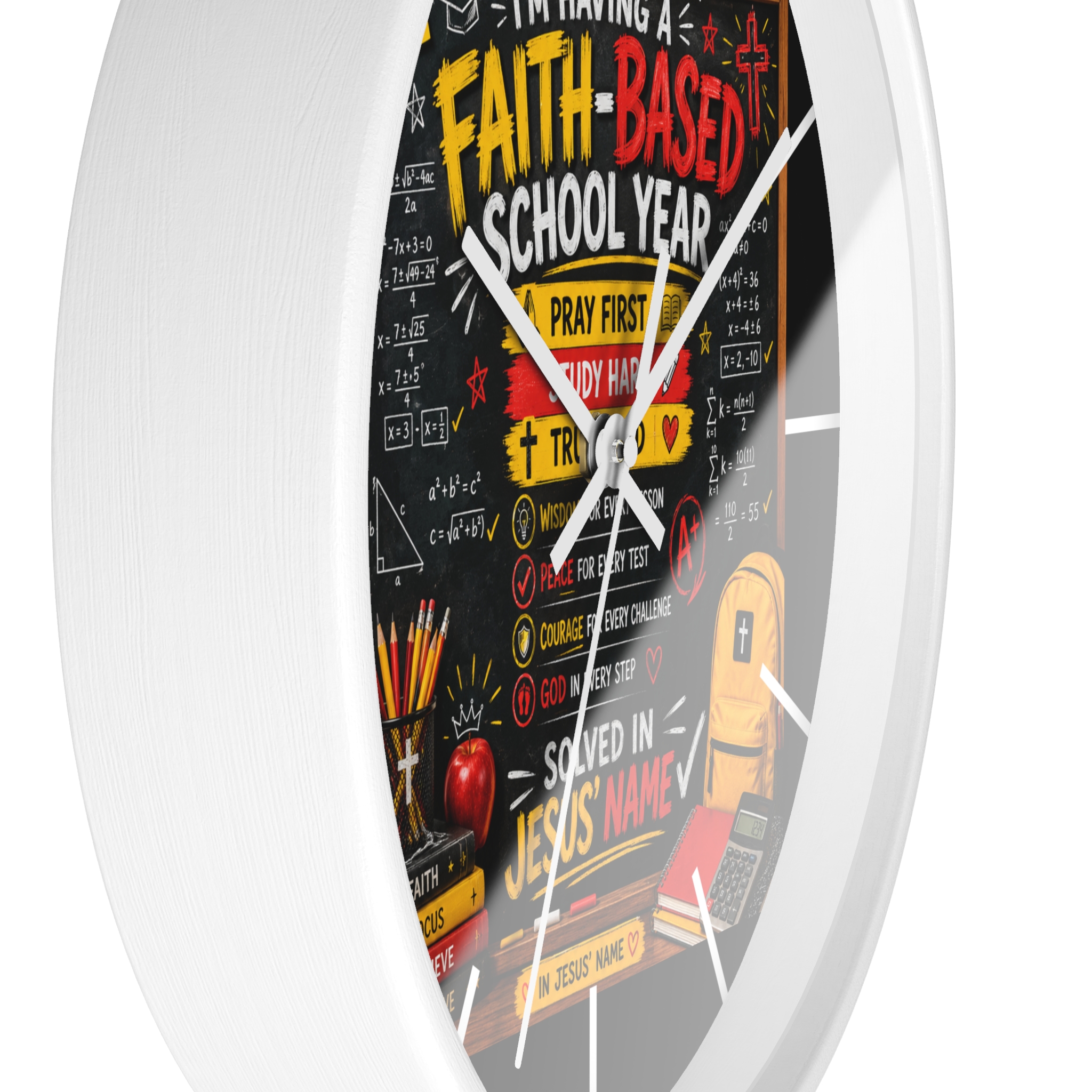 Faith-Based School Year Wall Clock — Christian Back-to-School Prayer & Study Design - Image 5