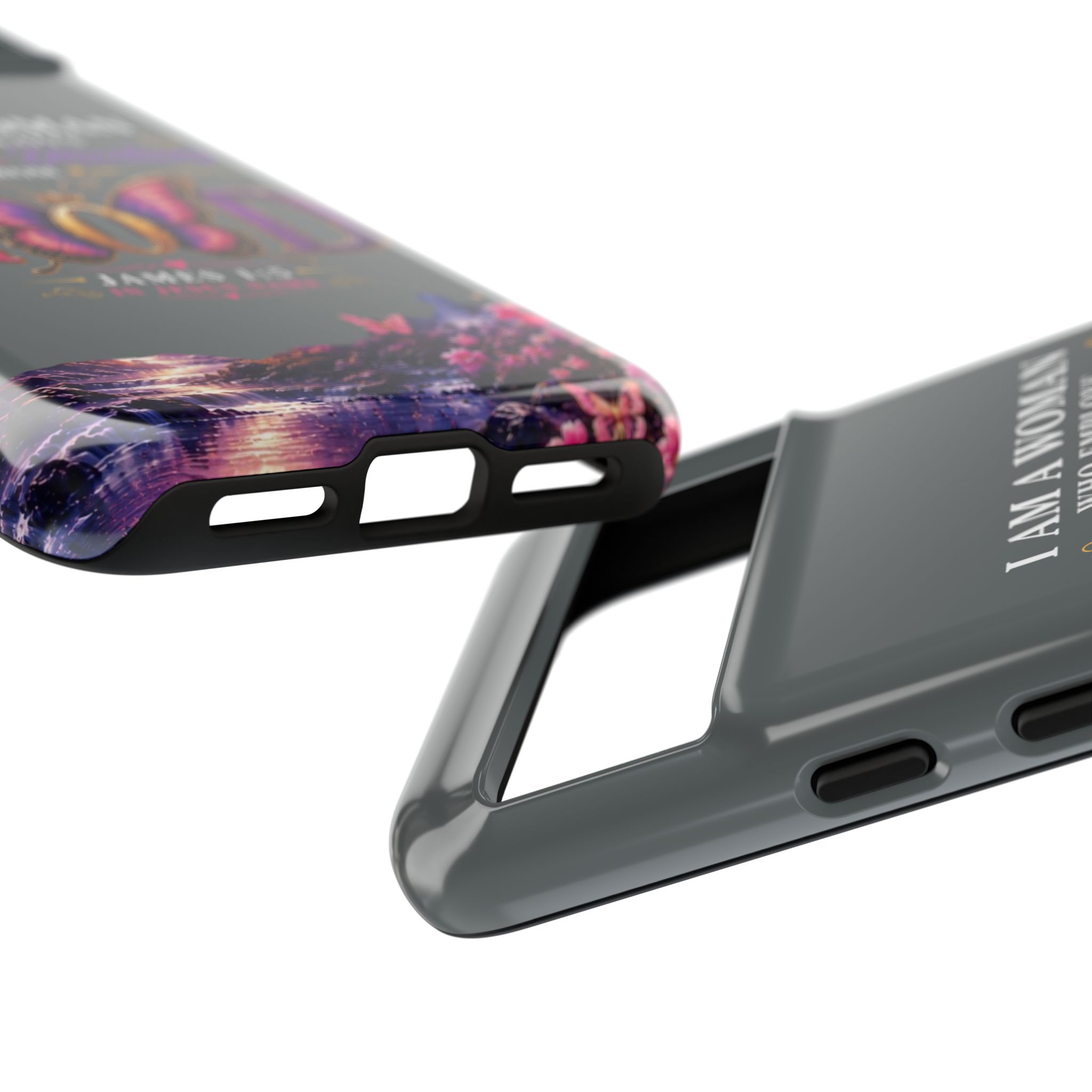 “I Am a Woman Who Employs Answers & Wisdom from God” Butterfly Design phone case - Image 113