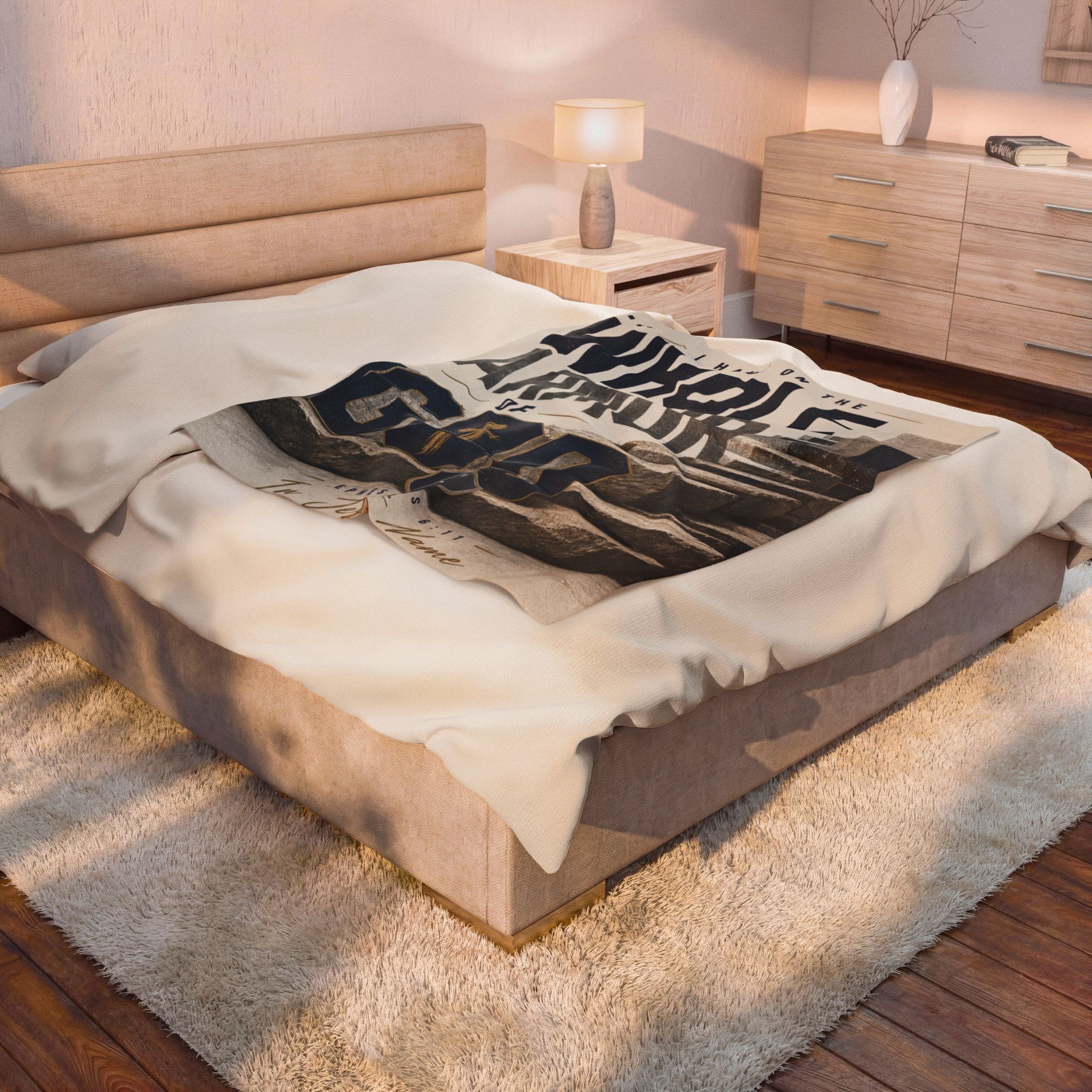 Armor of God Velveteen Plush Blanket — Christian Scripture Throw (Ephesians 6:11) - Image 4