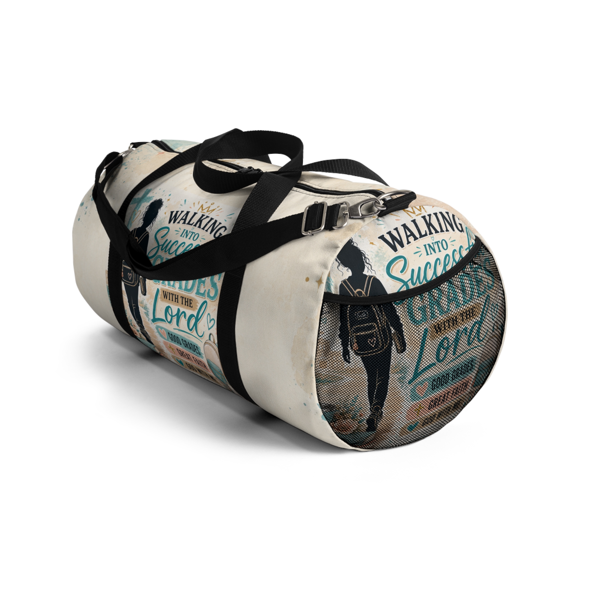 Inspirational Christian Duffel Bag — "Walking Into Successful Grades with the Lord" - Image 4