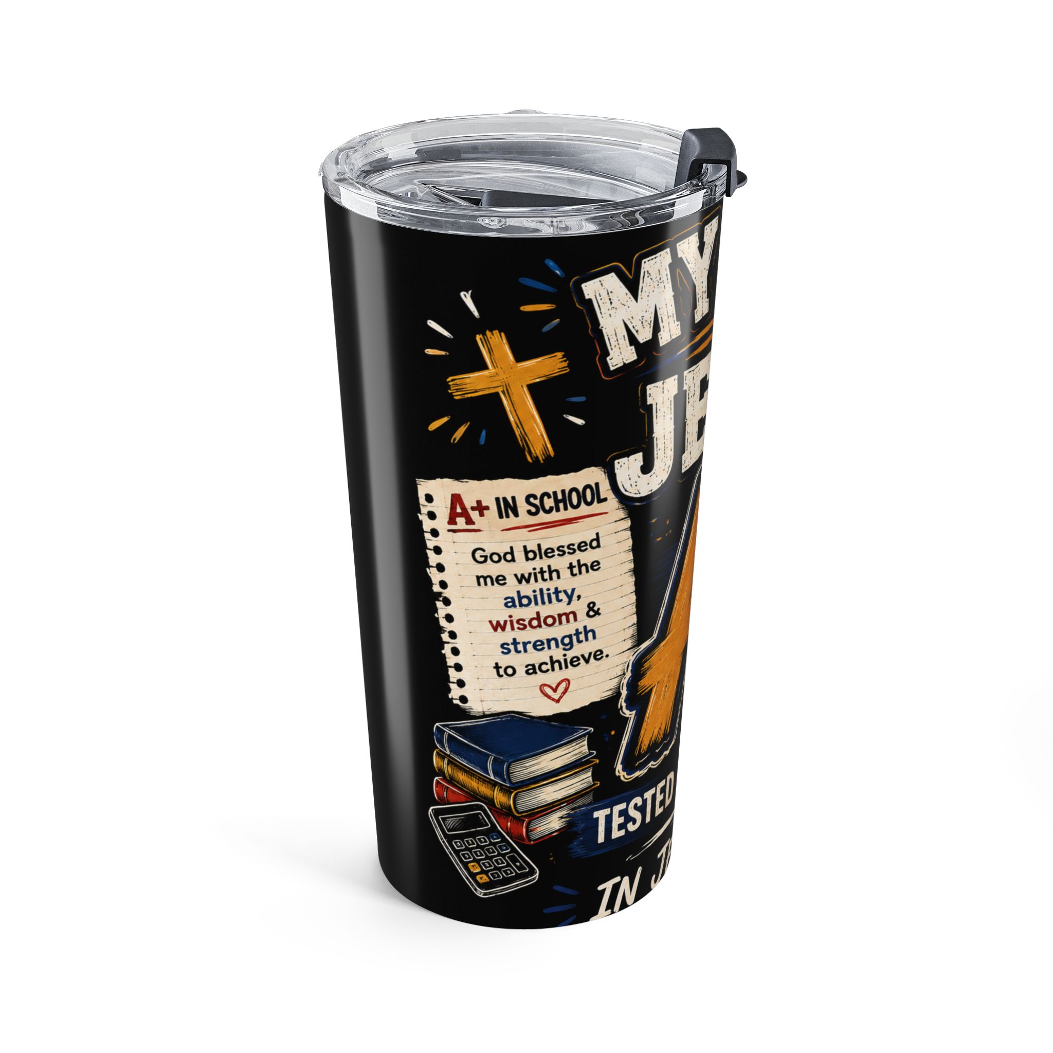 Jesus A+ Faith 20oz Tumbler – Christian Inspirational Travel Cup - Image 3