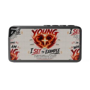 Jabba Bluetooth Speaker — "While I Am Young" Flame Heart Graphic