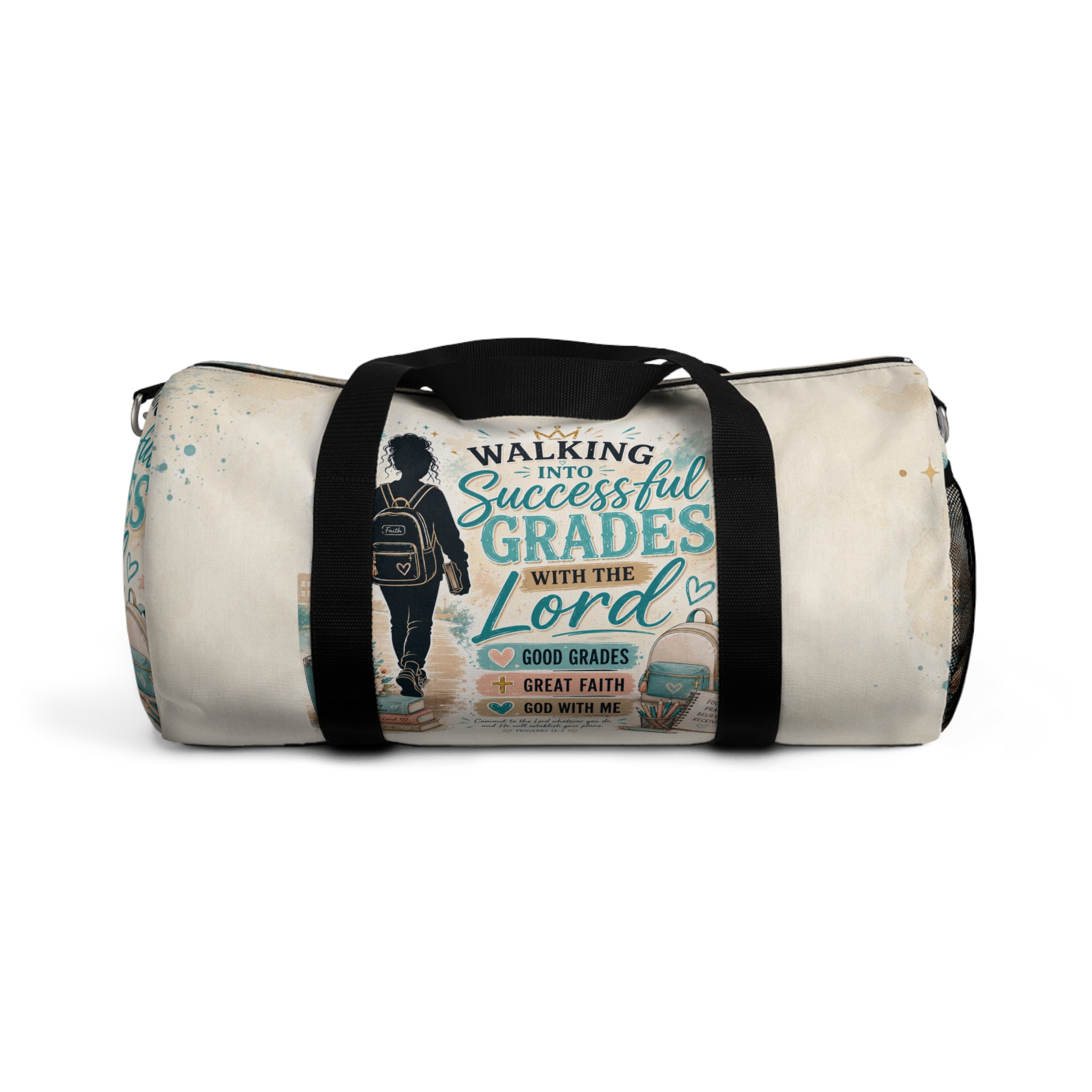Inspirational Christian Duffel Bag — "Walking Into Successful Grades with the Lord" - Image 5