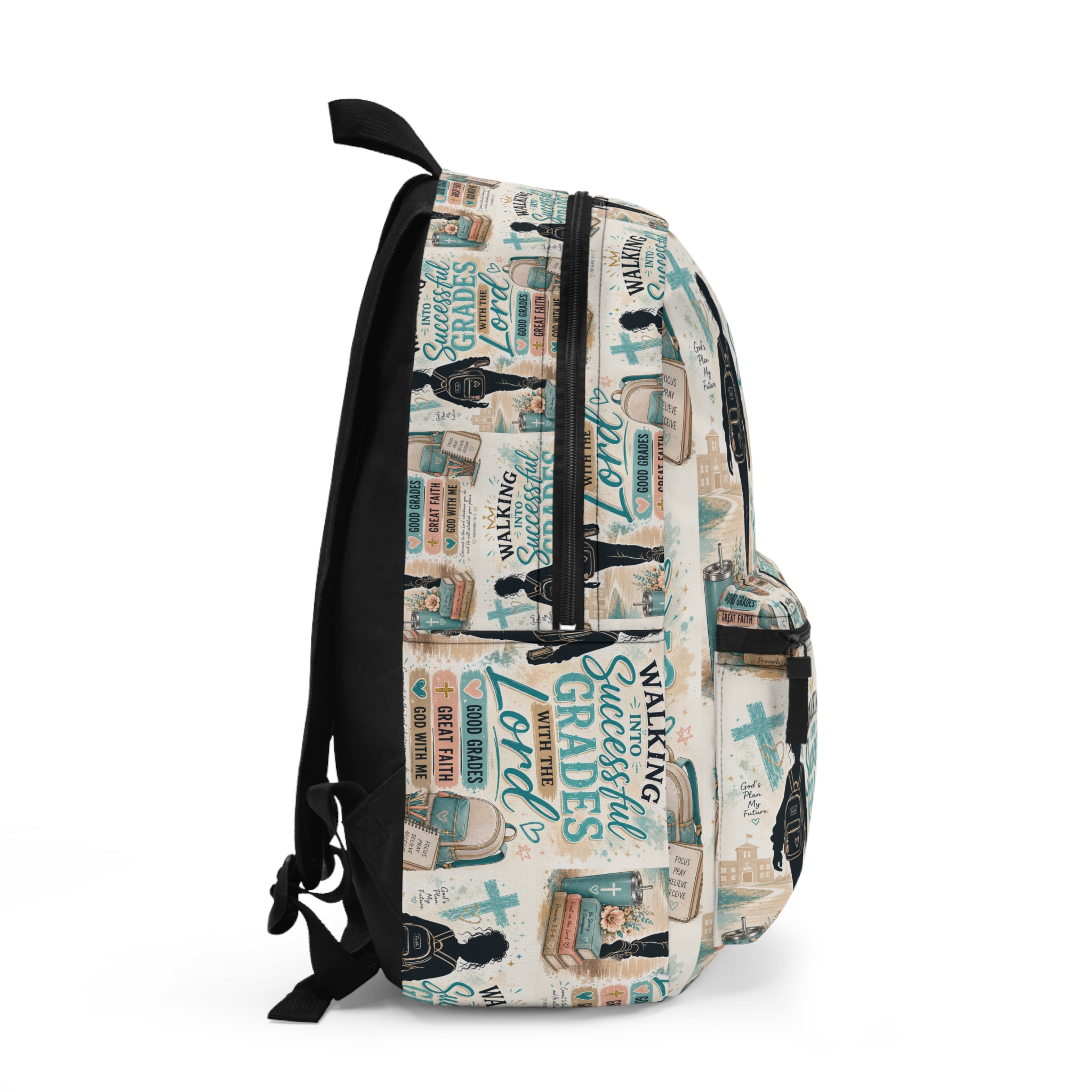 Christian Student Backpack — "Walking into Successful Grades with the Lord" Inspirational School Bag - Image 2