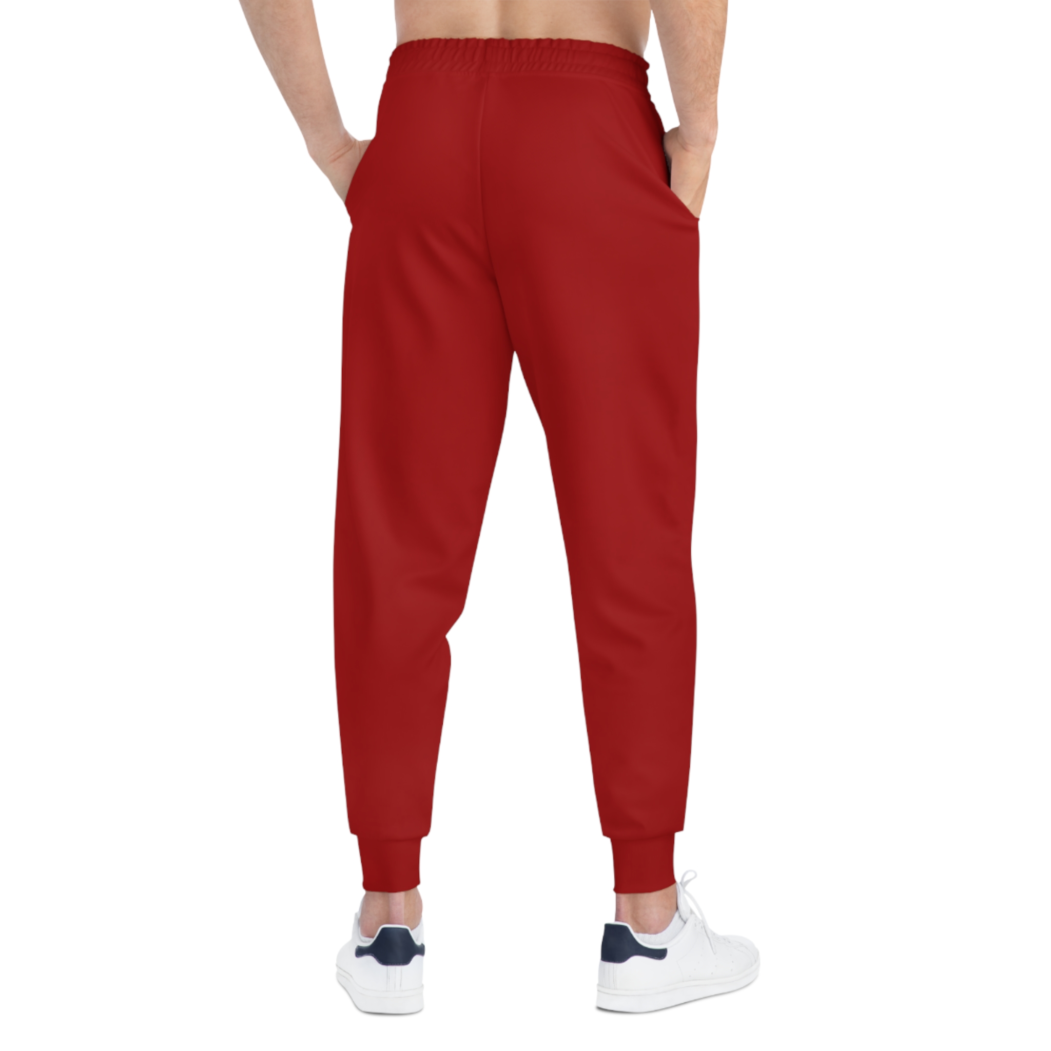 Flame Spirit Athletic Joggers – Maroon Fire Graphic Sweatpants - Image 5