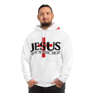 Jesus Cross Hoodie — "Jesus: The Way, The Truth, The Life" Christian Pullover